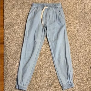 Aerie Denim Sweatpant Joggers with drawstring